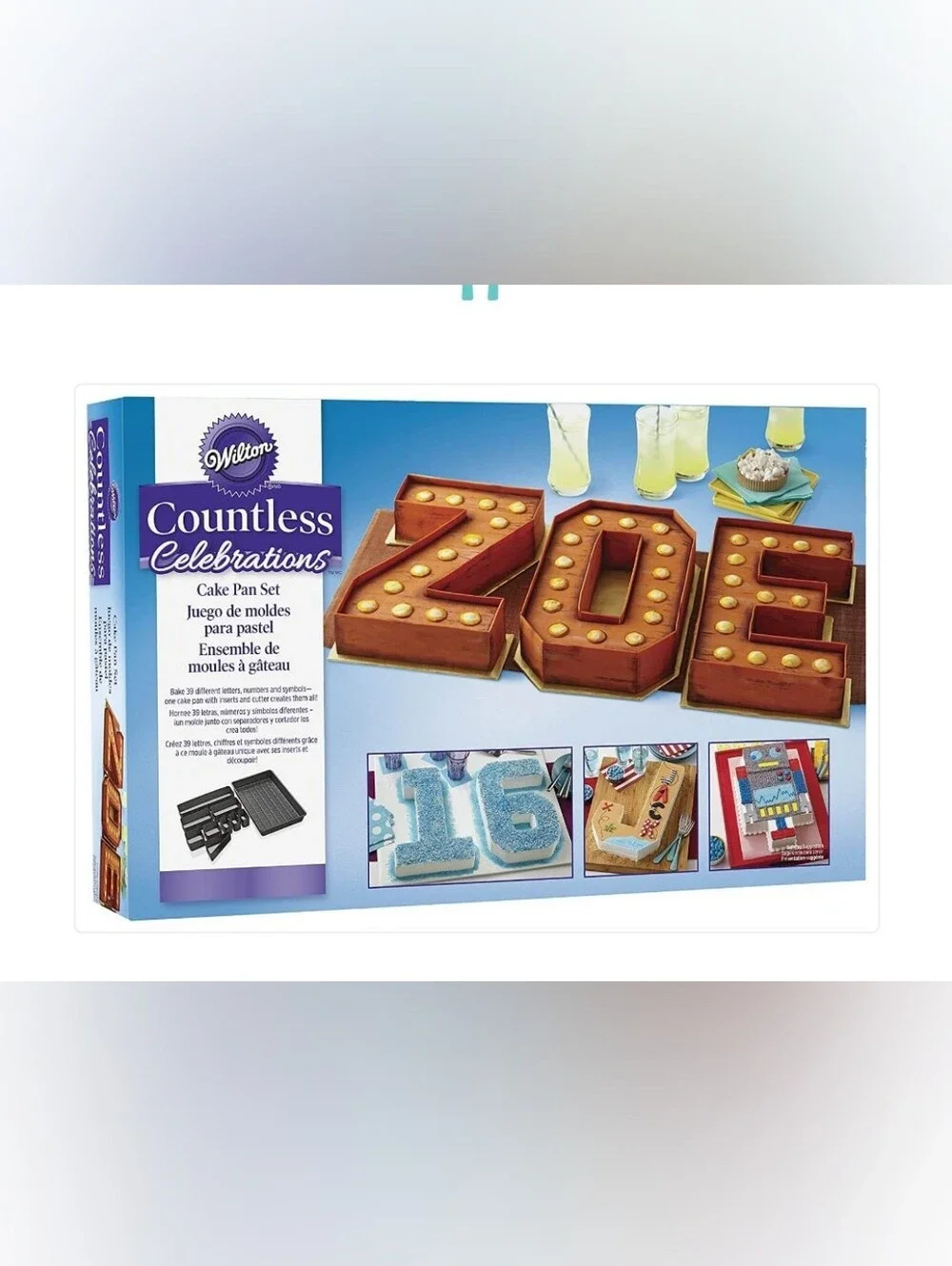 WILTON Countless Celebrations Letter Numbers Cake Pan Set Nonstick DIY Bakeware